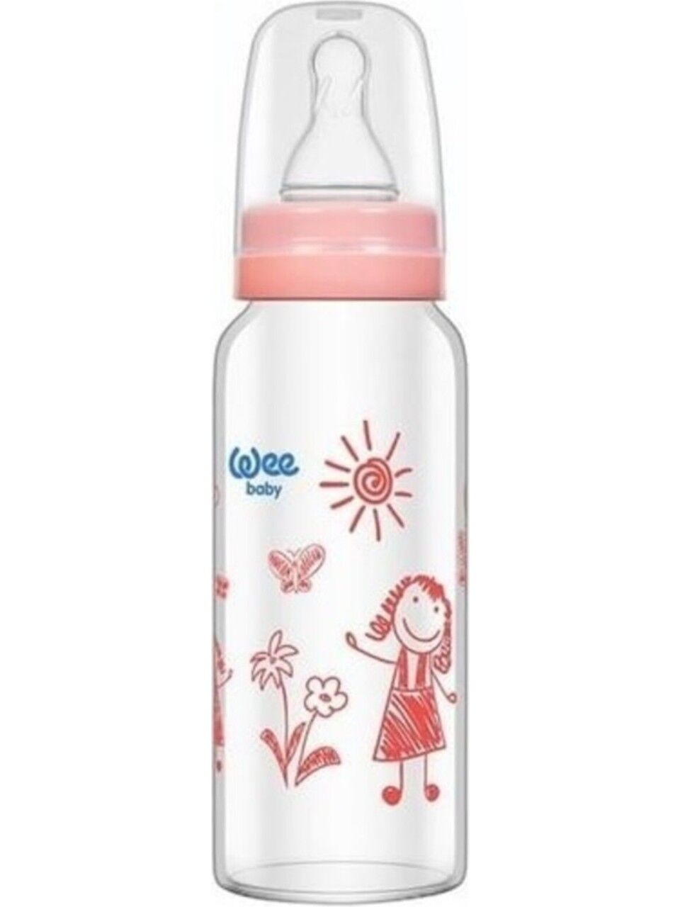 Wee Baby Isıya Dayanıklı Cam Biberon 180 Ml