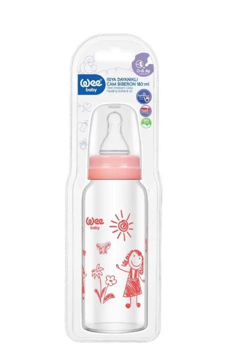 Wee Baby Isıya Dayanıklı Cam Biberon 180 Ml