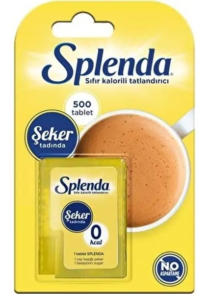 Splenda 500 Tablet Şeker Yerine Kullanılabilen Kalorisi Olmayan Tatlandırıcı