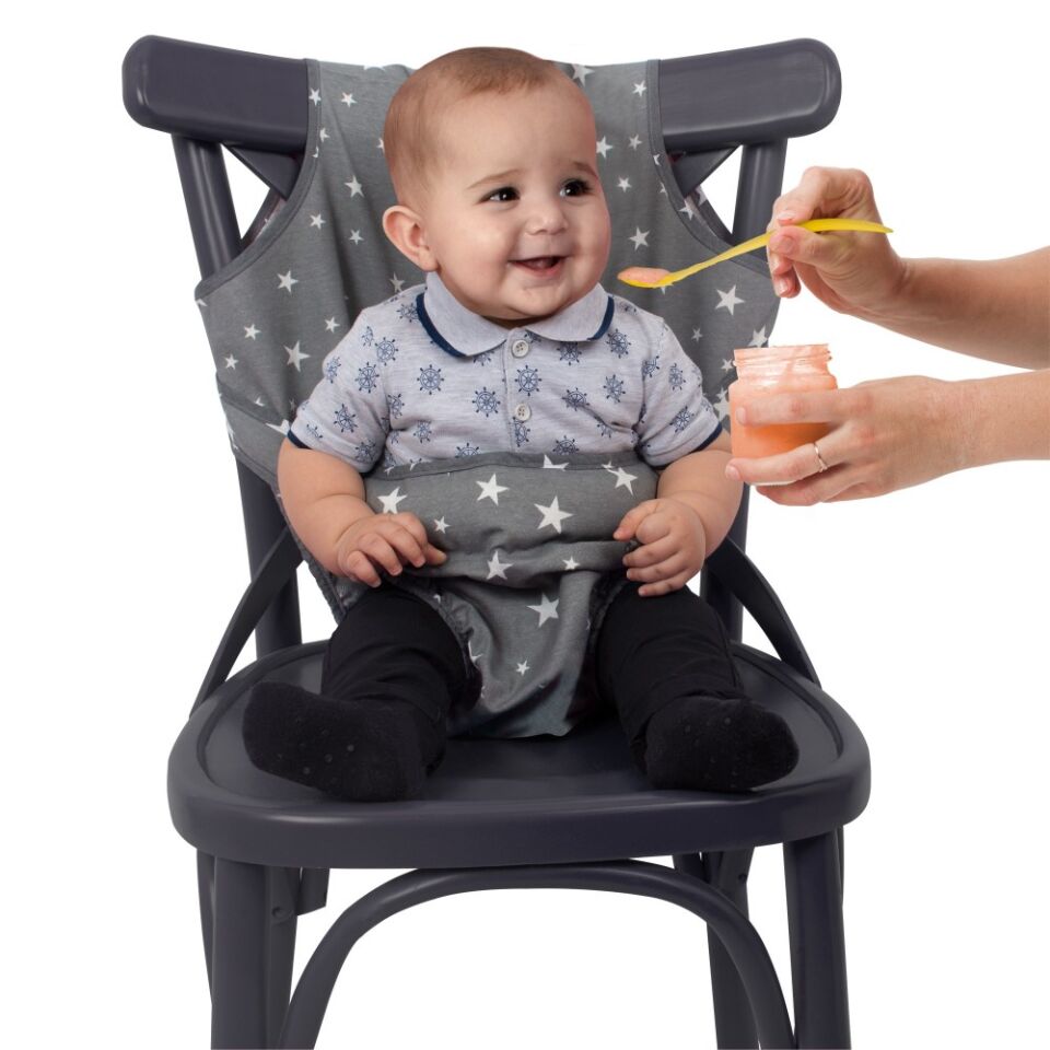 Sevi Bebe Kumaş Mama Sandalyesi - Mavi Yıldız 152-1