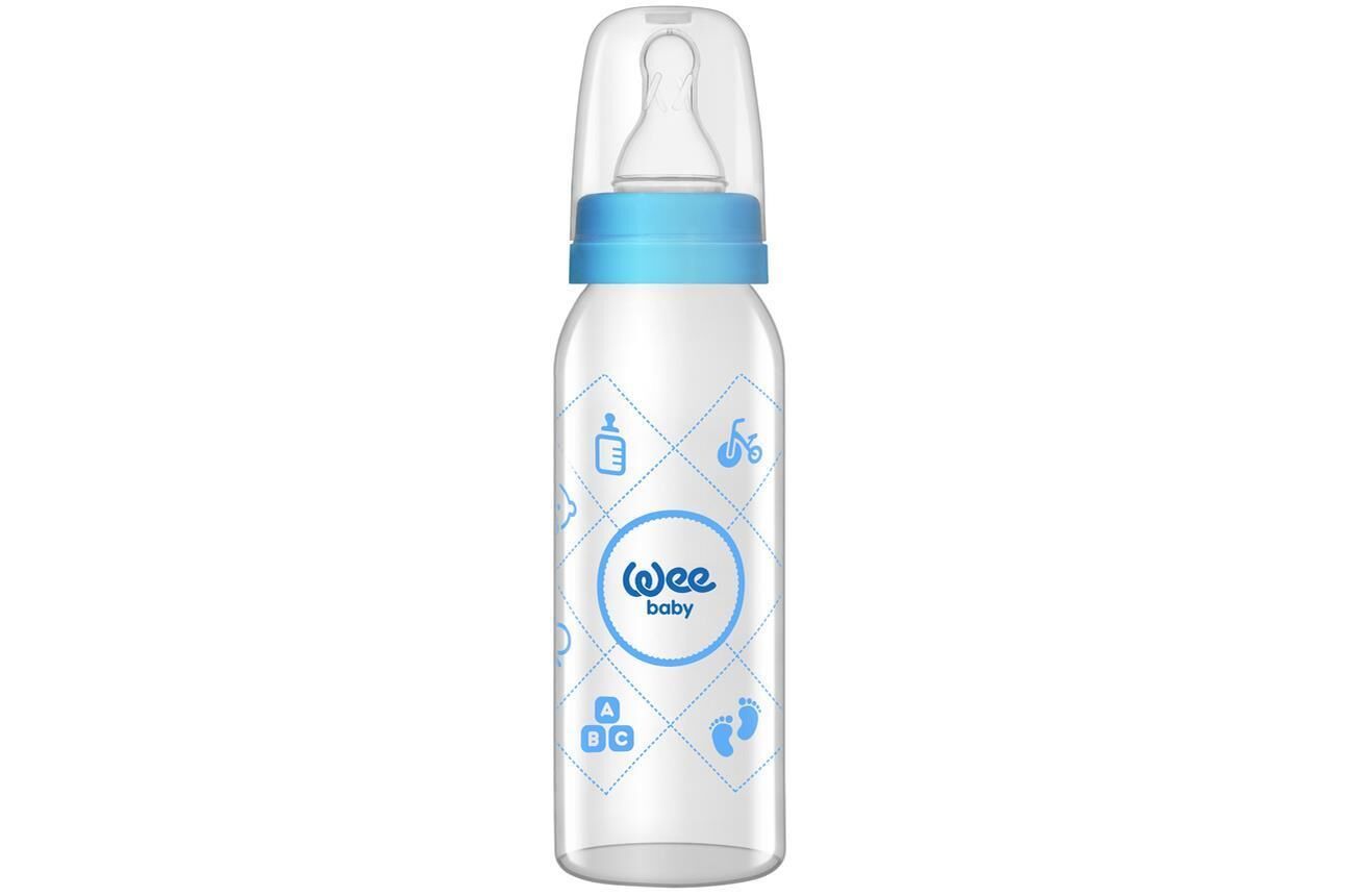 Wee Baby Baby Kiraz Uçlu Cam Biberon / 250 Ml Kod:876 Karma Renk