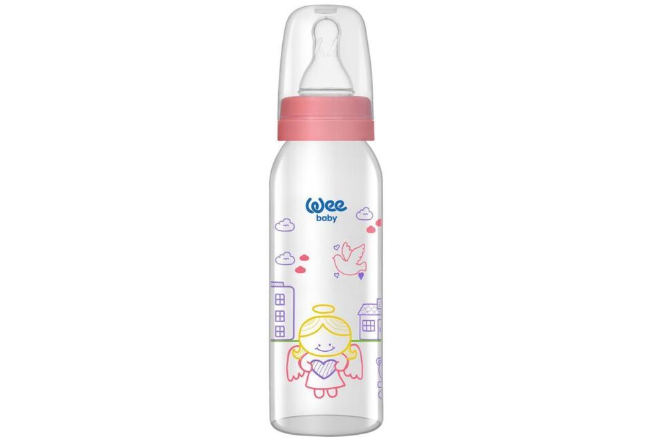 Wee Baby Baby Kiraz Uçlu Cam Biberon / 250 Ml Kod:876 Karma Renk