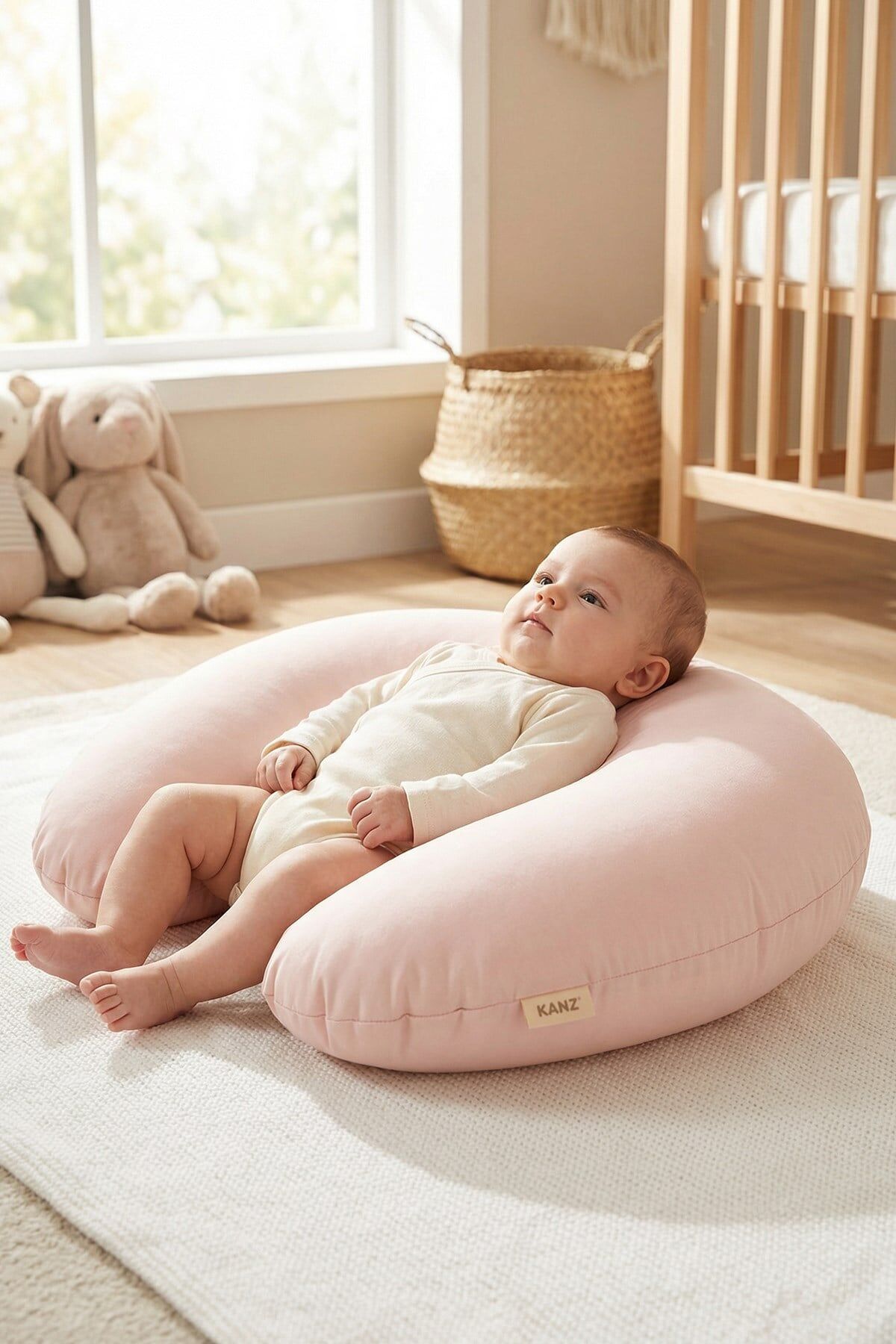 Kanz Bebek Emzirme Minderi Knz-036 Pudra