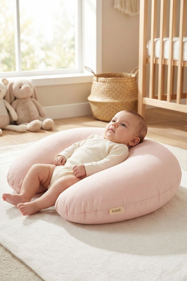 Kanz Bebek Emzirme Minderi Knz-036 Pudra