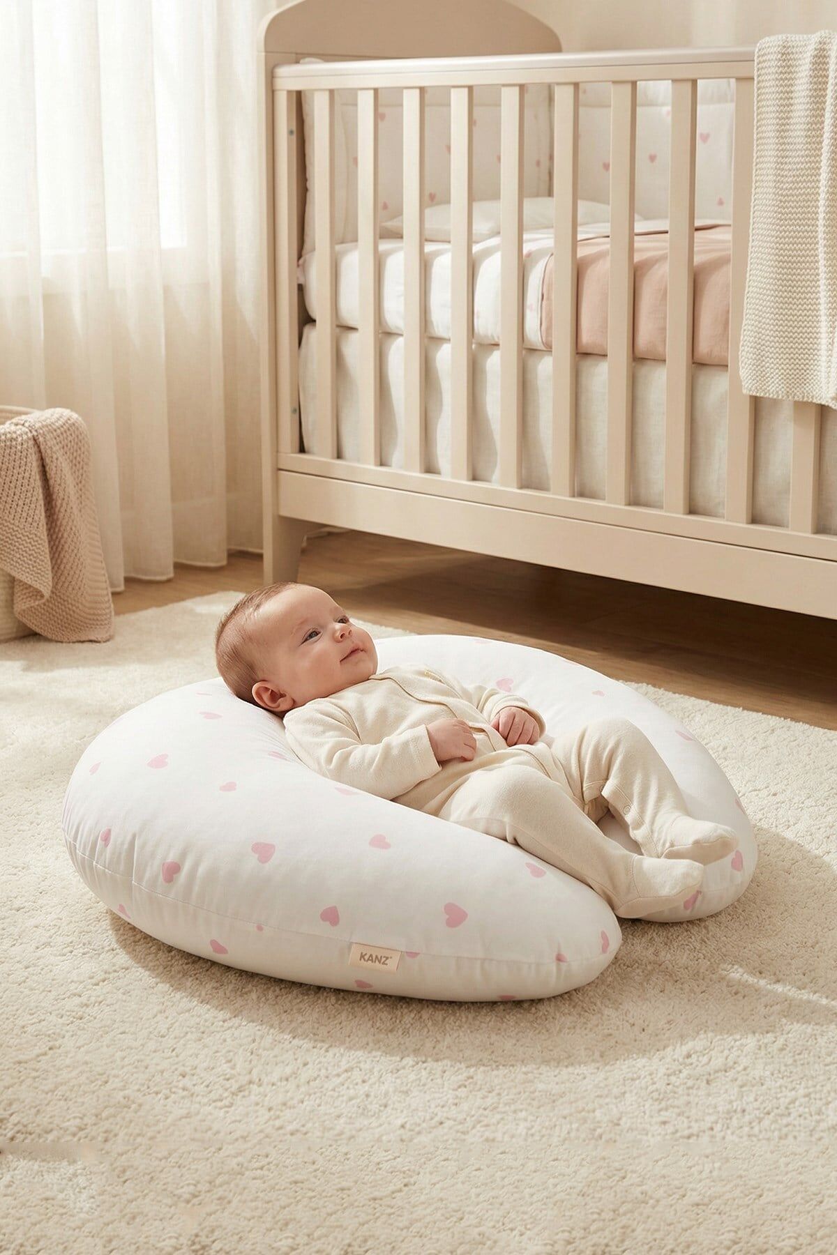 Kanz Bebek Emzirme Minderi Knz-036 Pink Heart