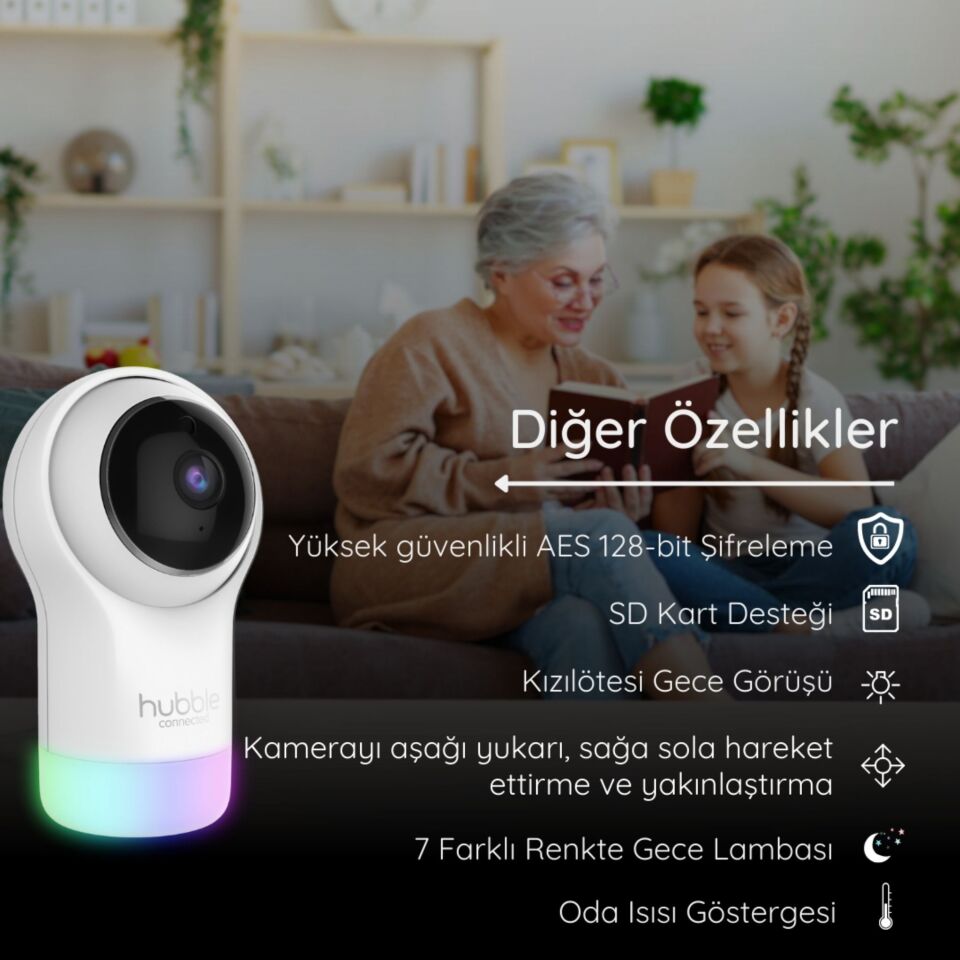 Hubble Glow Full HD Wifi Bebek Kamerası