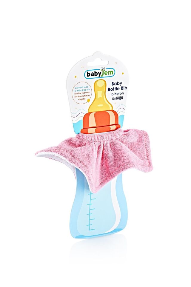 Babyjem Biberon Önlüğü Pembe