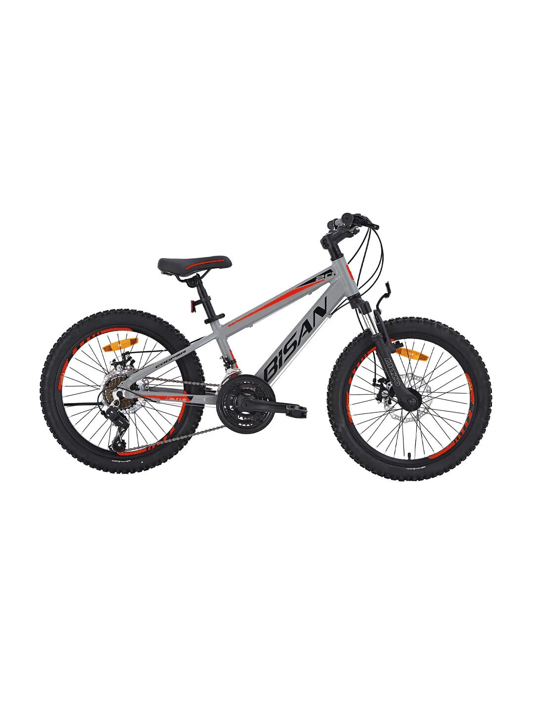 Bisan COOPER 24'' HD-25 Ürün Rengi: METALİK GRİ Kadro: 30 CM Vites: 3x7 VİTES Tekerlek: 24'' Etiket Rengi: SİYAH/SARI