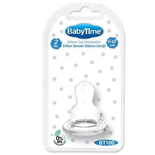 BabyTime Silikon Damaklı Biberon Emziği N.2 BT100