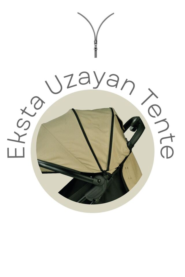 Baby Care Tripper Kabin Tipi Bebek Arabası - Kahverengi (BC-270-N)