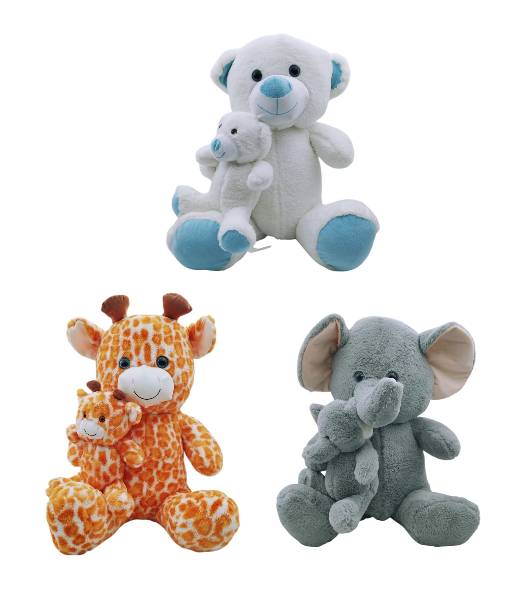 Pufu Toys 60 Cm  Yavrulu Peluş Serisi(6) 04061