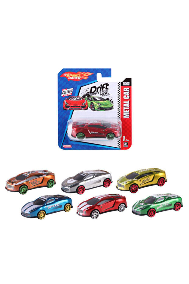 Toysan Toysan 1'li Metal Araba 24'lü Box Toy-07-P