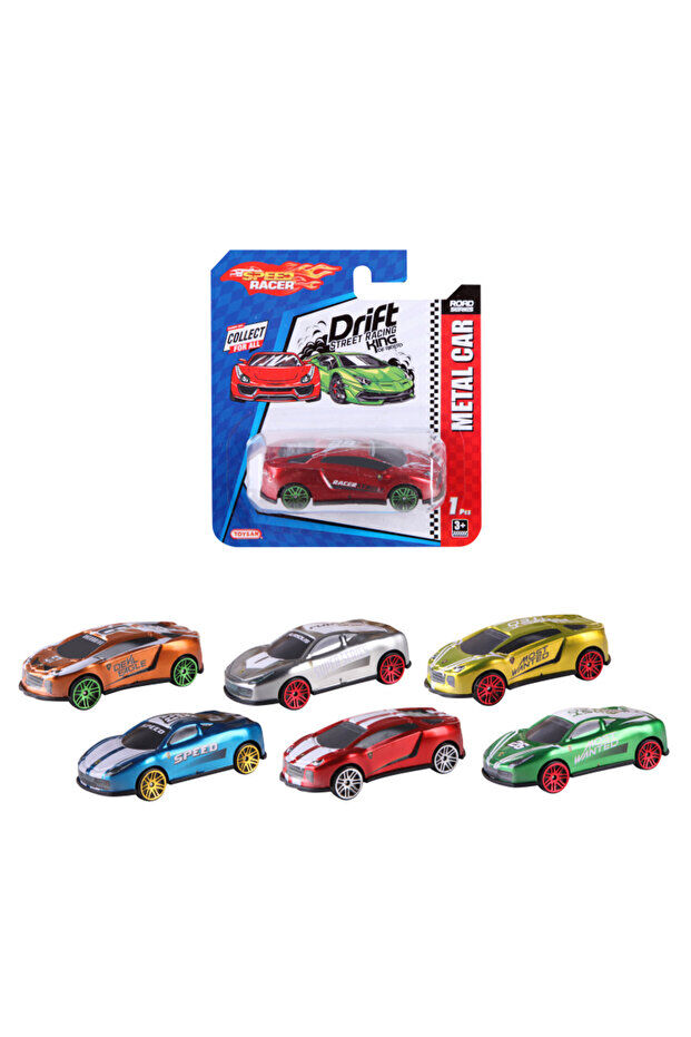 Toysan Toysan 1'li Metal Araba 24'lü Box Toy-07-P