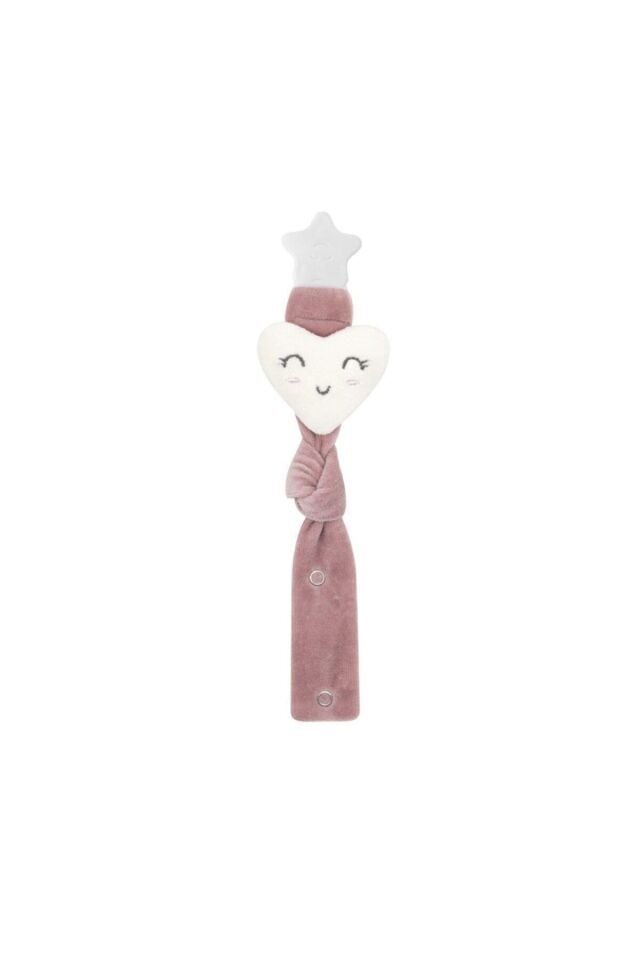Babyjem Emzik Tutacağı Kalp Desen Gül Kurusu 743