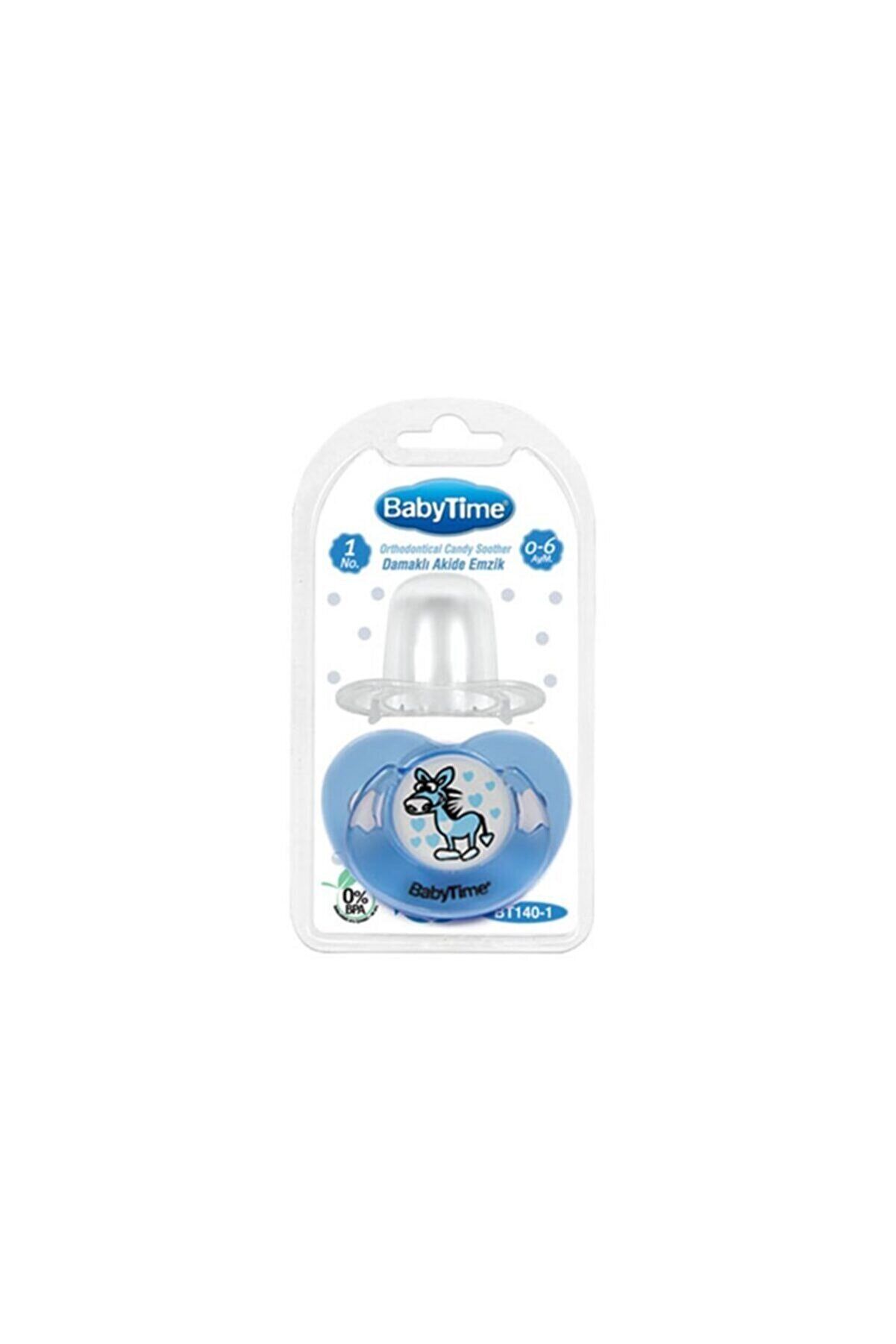 BabyTime Silikon Damaklı Koruyucu Kapaklı Akide Gövdeli Emzik  N.1 BT140-1