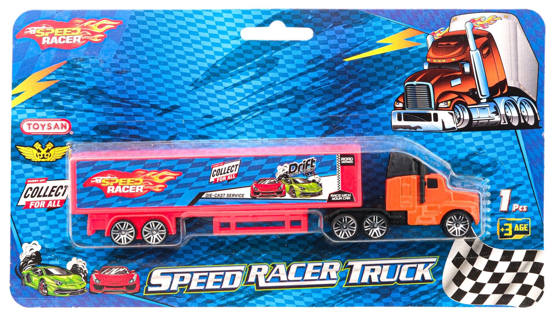 Toysan Toysan Vakumlu 1'li Speed Racer Tır Toy-85