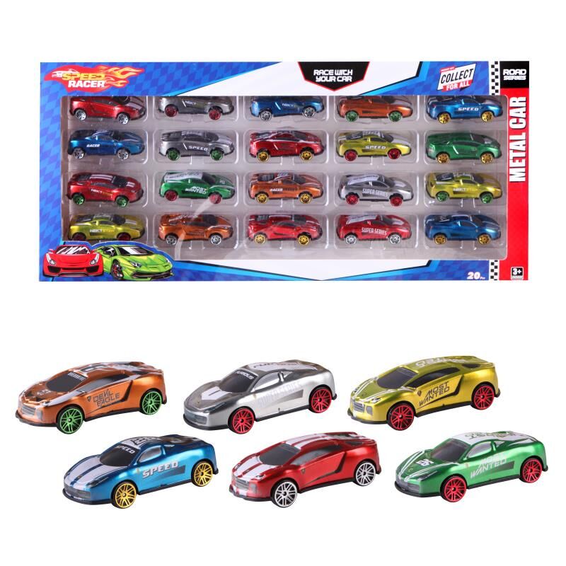 Toysan Toysan 20'li Speed Racer Metal Araba Toy-35