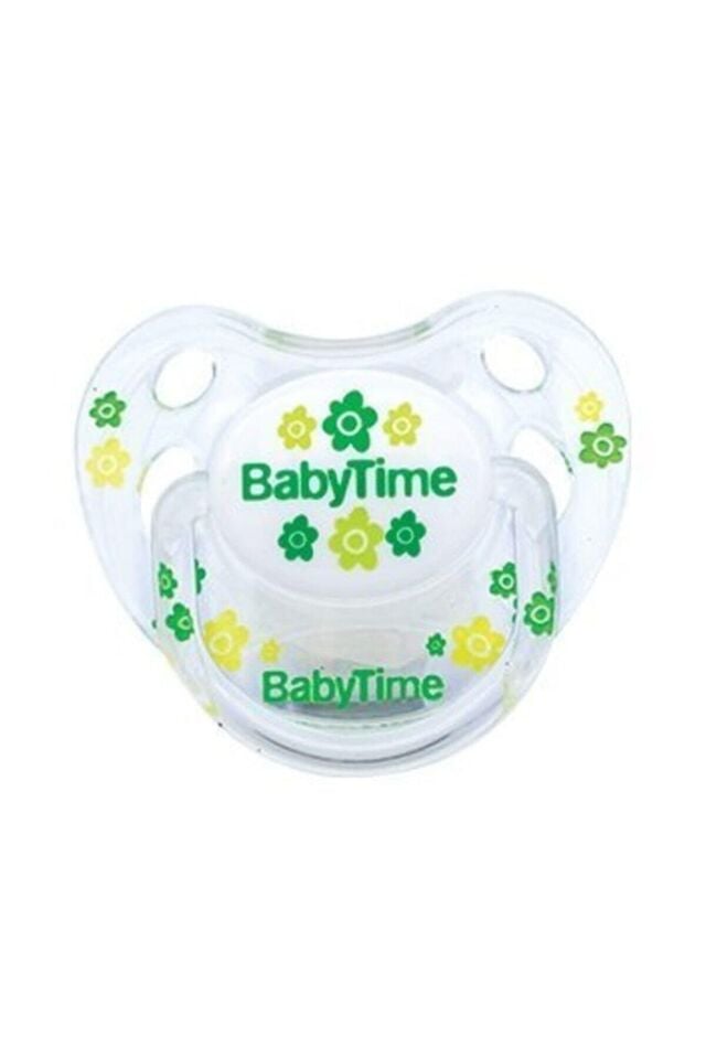 BabyTime Silikon Kiraz Uçlu Koruyucu Kapaklı Şeffaf Desenli Emzik N.1 BT146-1
