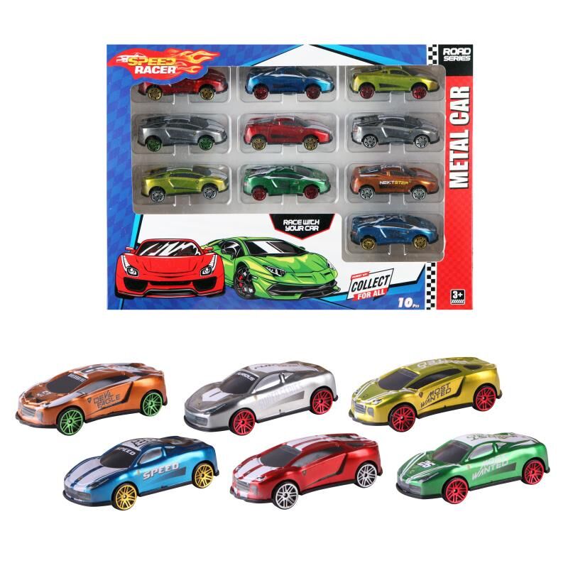 Toysan Toysan 10'lu Speed Racer Metal Araba Toy-30