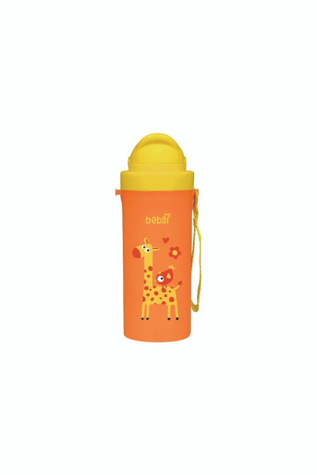 Bebsi Pipetli Bardak 300 ml - Turuncu