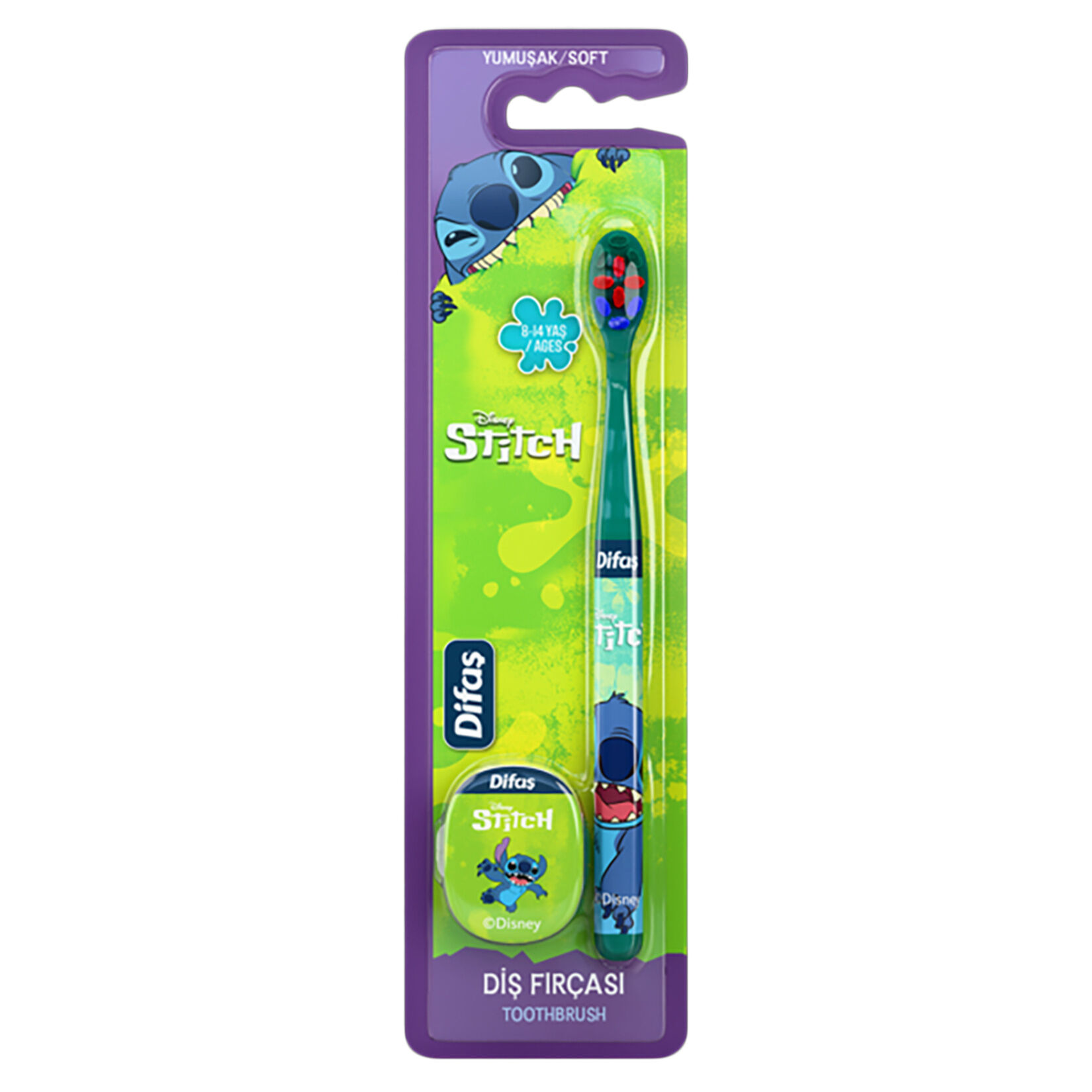Difaş  Stitch Diş Fırçası 4-7  Yaş Karma Renk