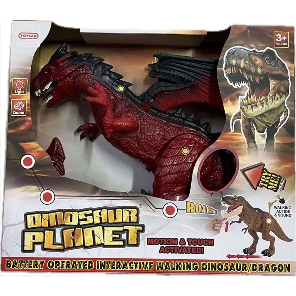 Toysan Ses Ve Dokunmatik Fonksiyonlu Pilli Dinozor Rs6193