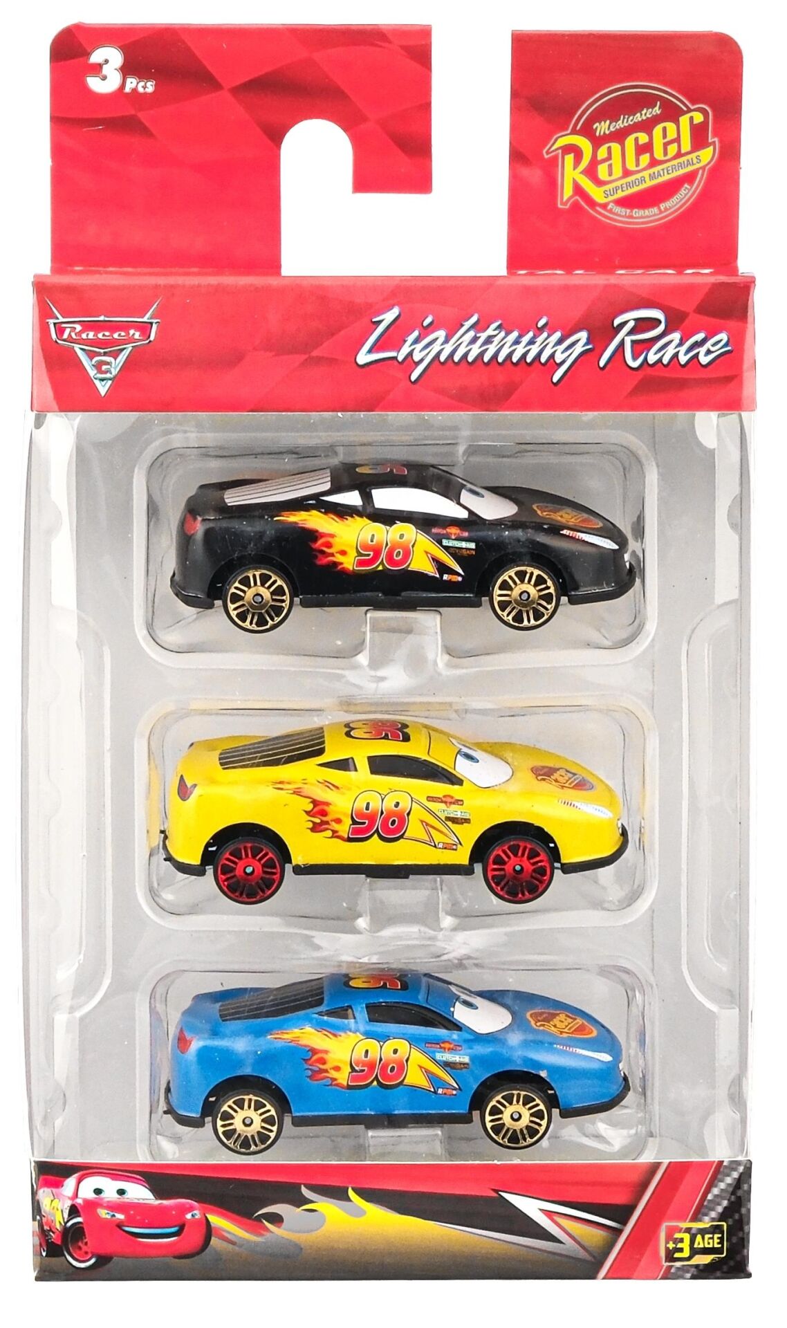 Toysan 3'lü Racer Metal Araba Spr-48
