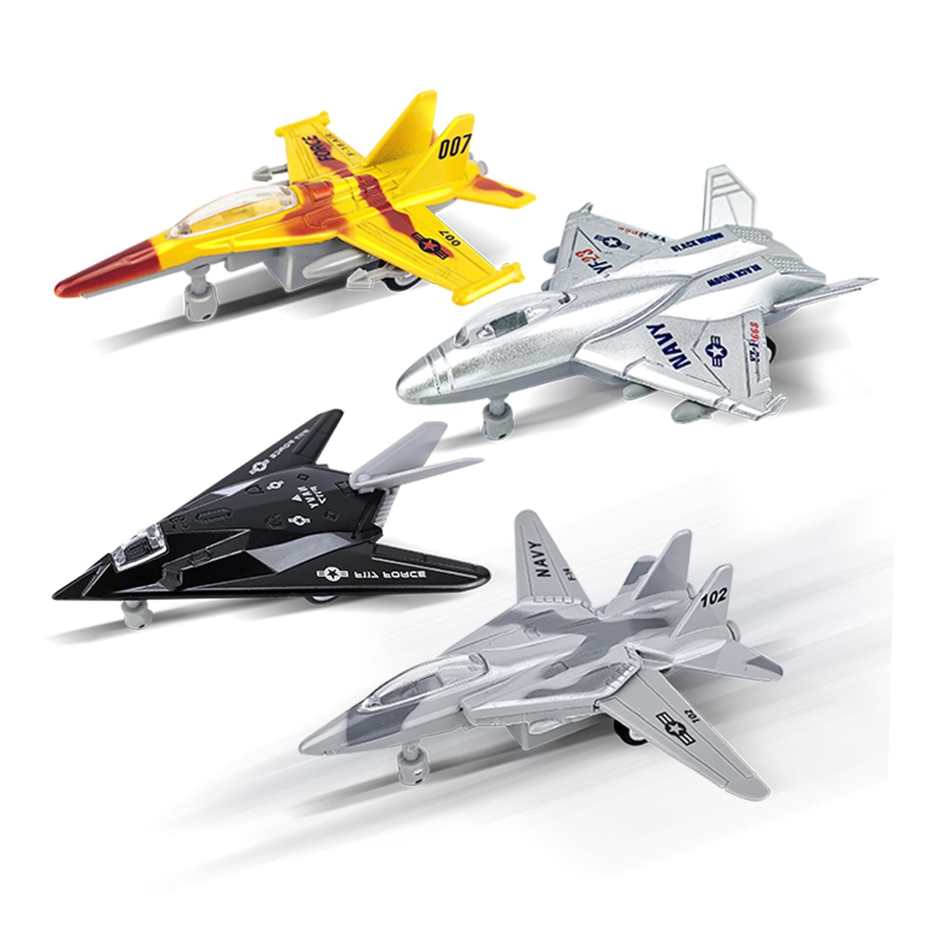 Toysan 1/180 Ölçek 4'lü Çek Bırak Metal Uçak K154a2 Karma Renk