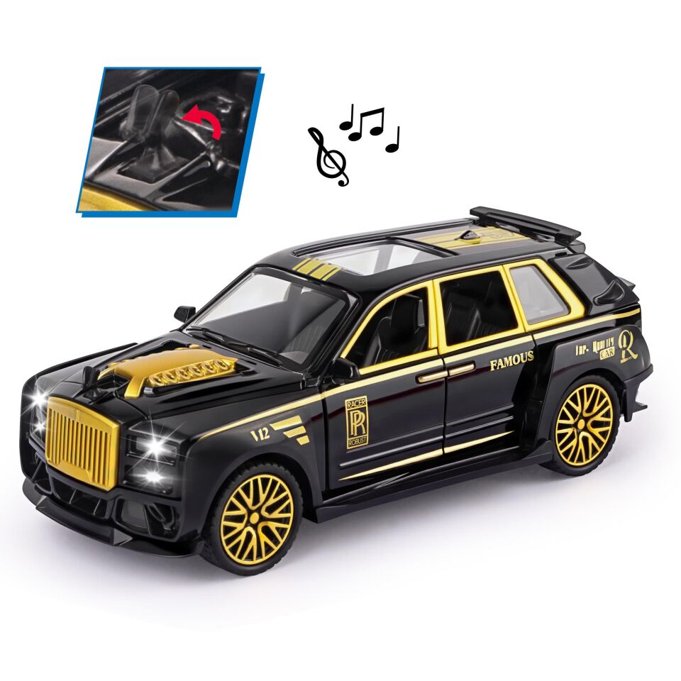 Toysan 1.28 Ölçek Kutulu Sesli Ve Işıklı Çek Bırak Metal Araba K633b10