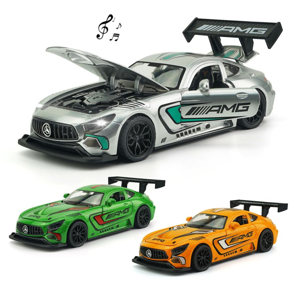 Toysan 1.24 Ölçek Kutulu Sesli Ve Işıklı Çek Bırak Metal Araba K240a8 Karma Renk