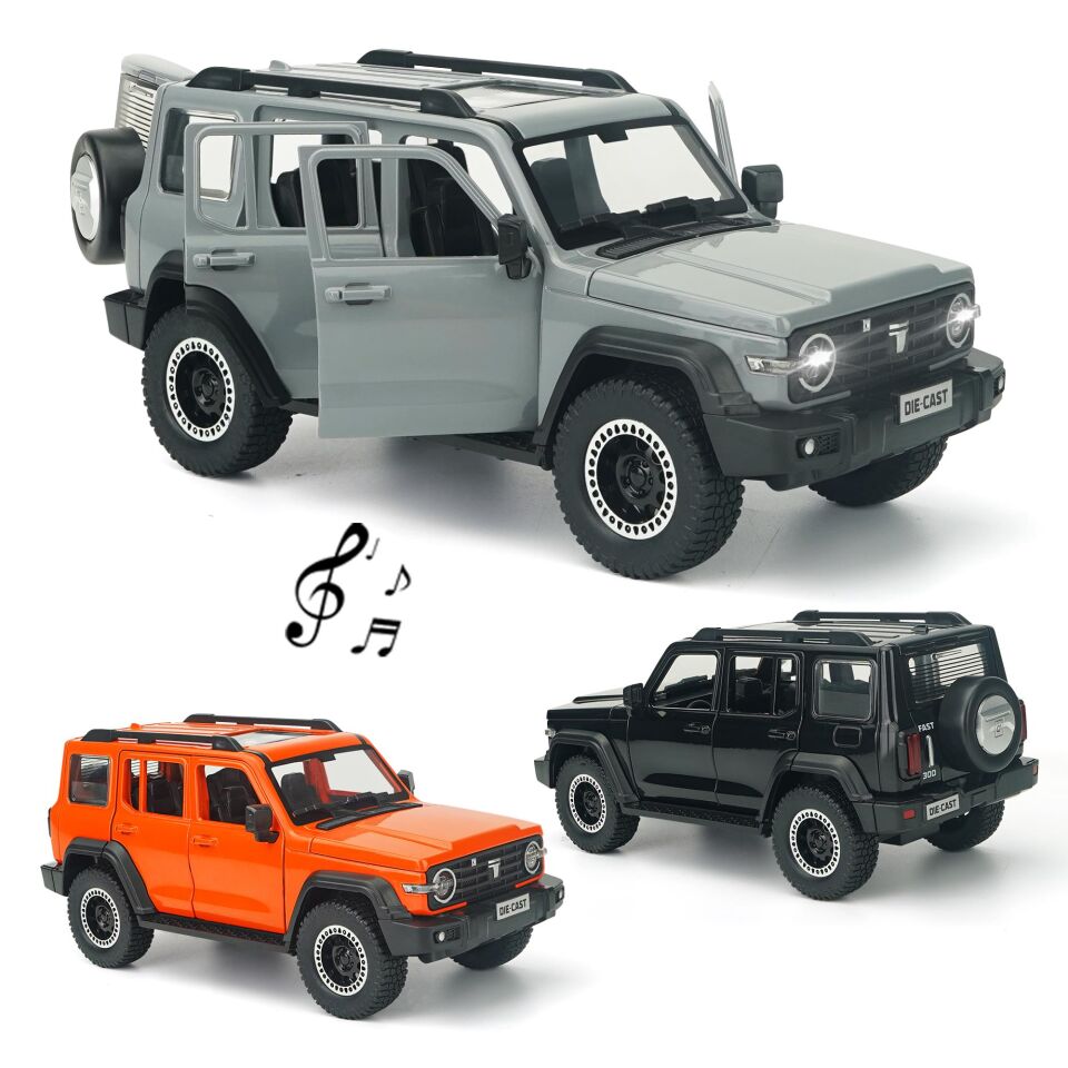 Toysan 1.24 Ölçek Kutulu Sesli Ve Işıklı Çek Bırak Metal Araba K240a15 Karma Renk