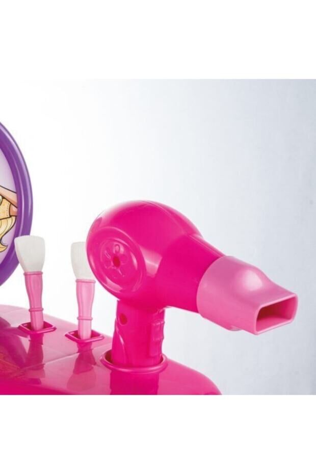 Dolu Barbie  Ayaklı Makyaj Masası Ve Sandalye Seti
