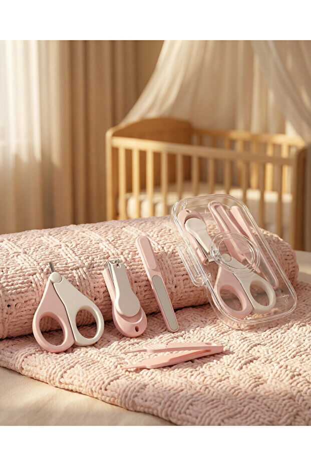 Babymond 4 Parça Bebek Tırnak Bakım Seti  Pembe
