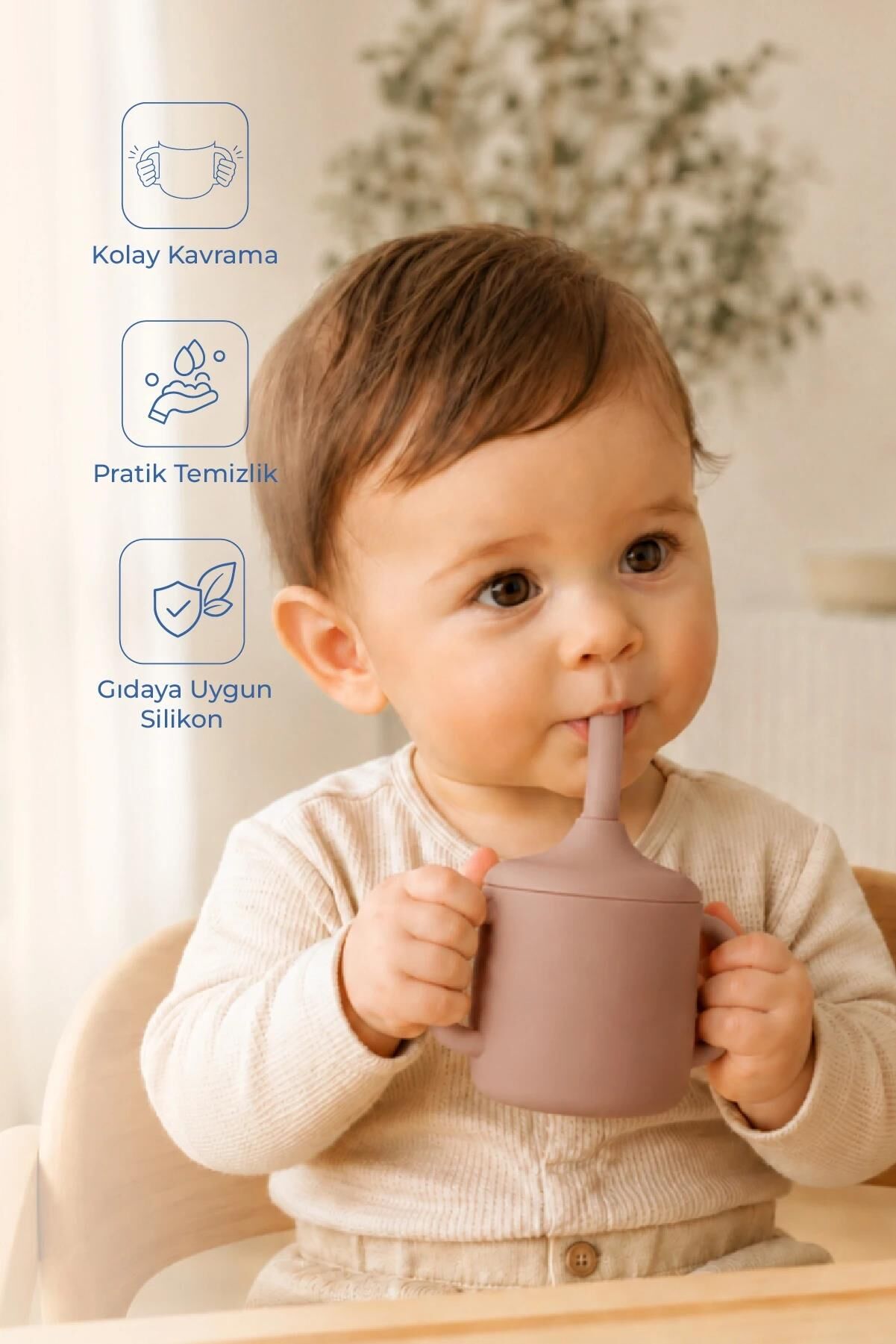 Babyjem 941 Silikon Pipetli Bardak Latte