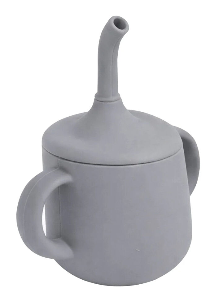 Babyjem 941 Silikon Pipetli Bardak Gri