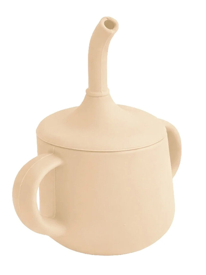 Babyjem 941 Silikon Pipetli Bardak Ekru