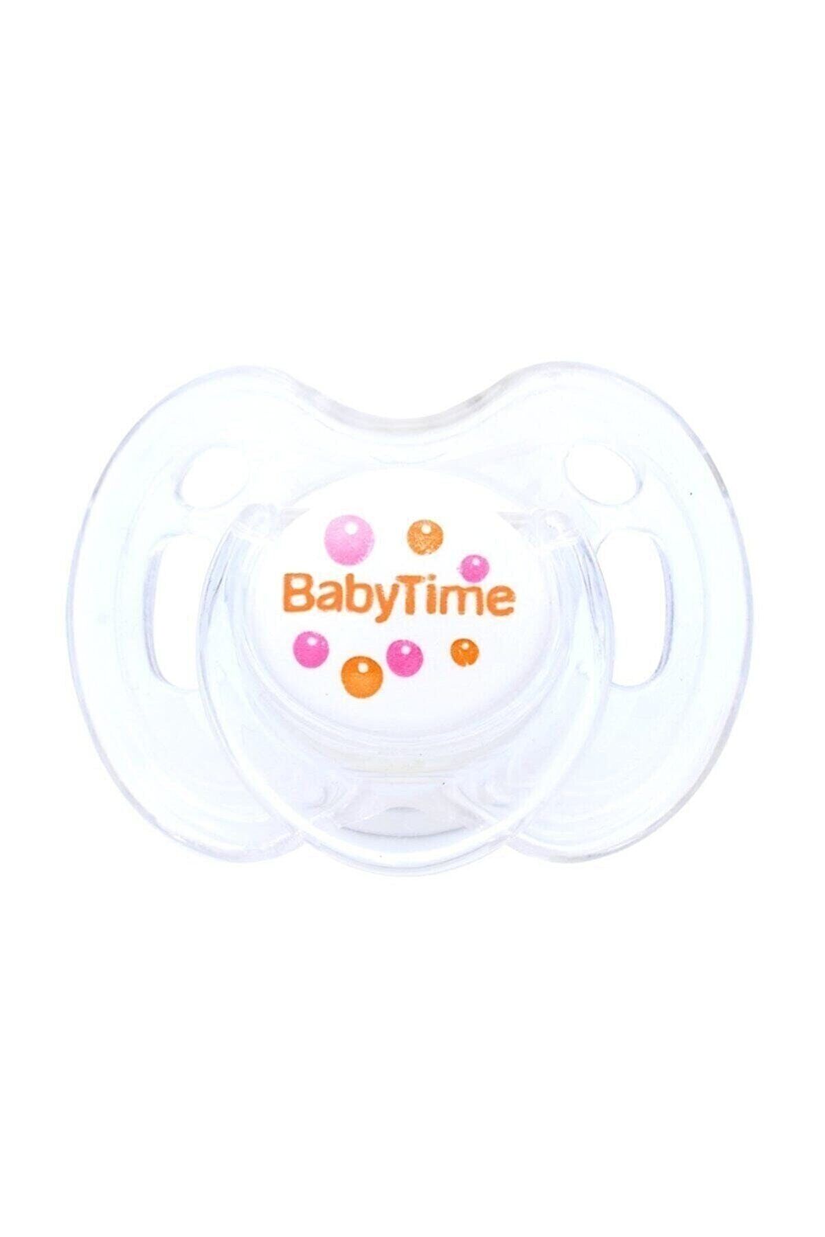 BabyTime Silikon Kiraz Uçlu Koruyucu Kapaklı Şeffaf Desenli Emzik N.2 BT147-2