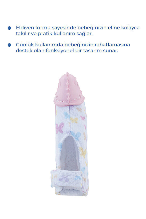 Babyjem 526 Diş Kaşıyıcı Eldiven Ekru Kelebek