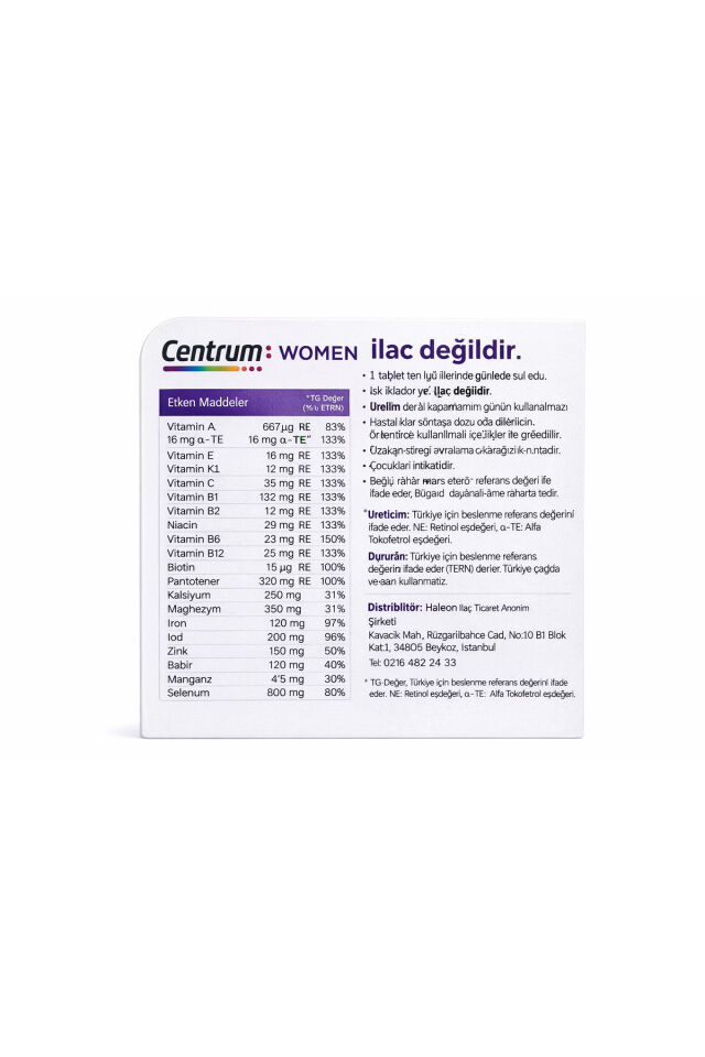WOMEN MULTİVİTAMİN MİNERAL 30 TABLET