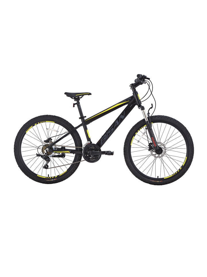Bisan Cooper 26'' Hd-25 Ürün Rengi: Metalik Gri   Kadro: 35 Cm   Vites: 3x7 Vites   Tekerlek: 26''   Etiket Rengi: Siyah/sarı