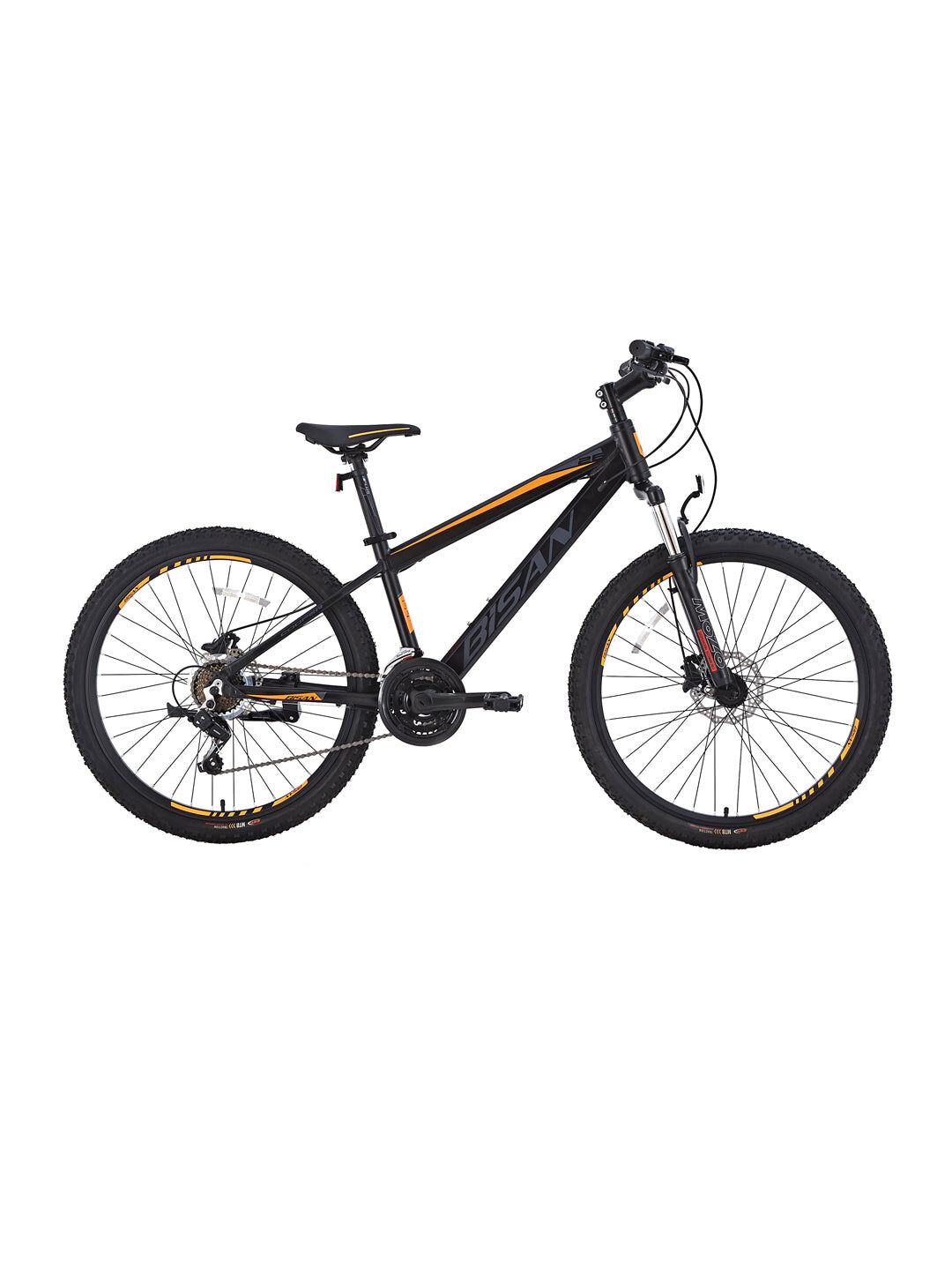 Bisan Cooper 26'' Hd-25 Ürün Rengi: Mat Siyah   Kadro: 35 Cm   Vites: 3x7 Vites   Tekerlek: 26''   Etiket Rengi: Turuncu