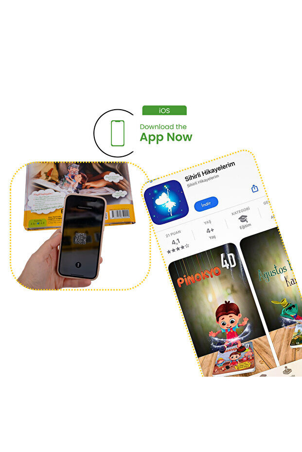 Bee Smart  Pinokyo Çocuk Kitabı Canlanan Kitap Pedagog Onaylı Canlanan Masal Kahramanları 4D