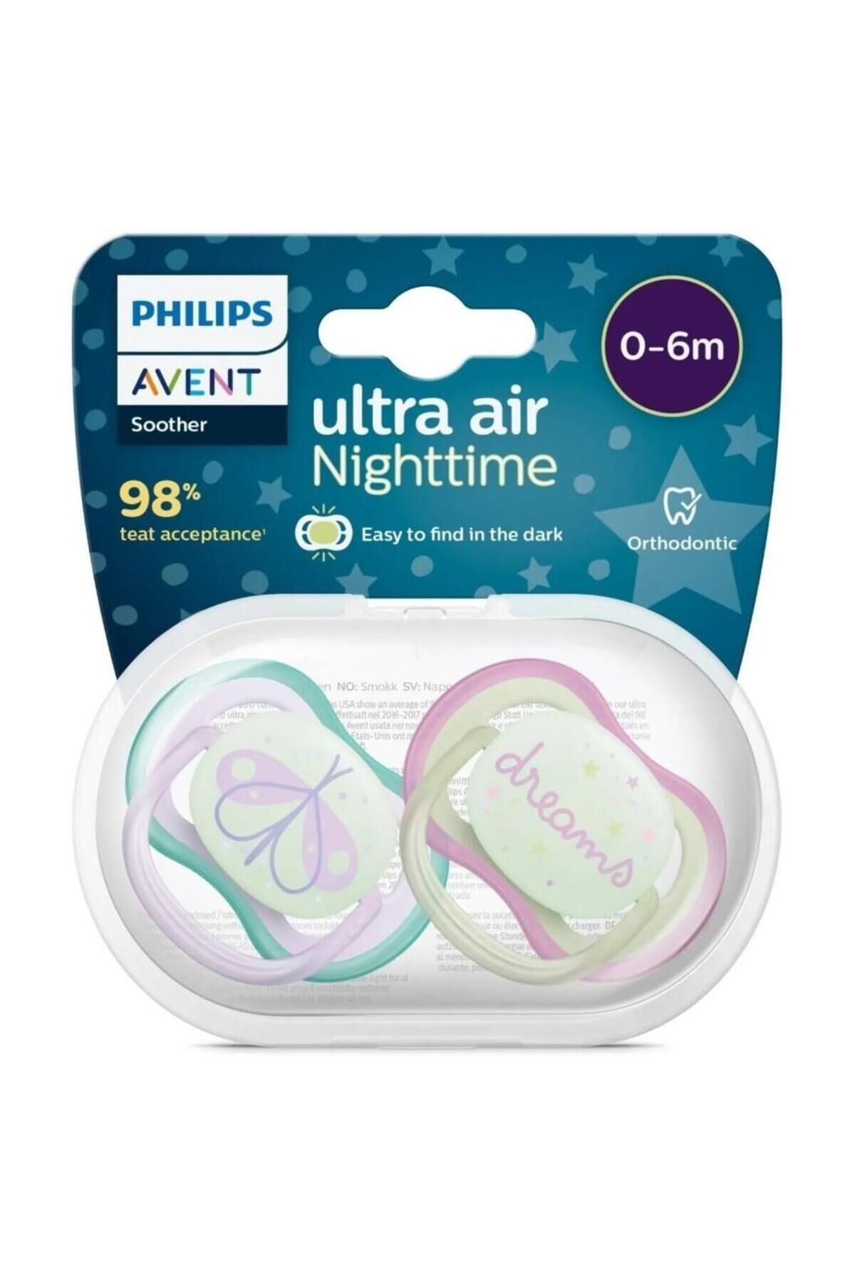 Nessiworld Philips Avent Ultra Air Gece Emzik 0-6 Ay Kız
