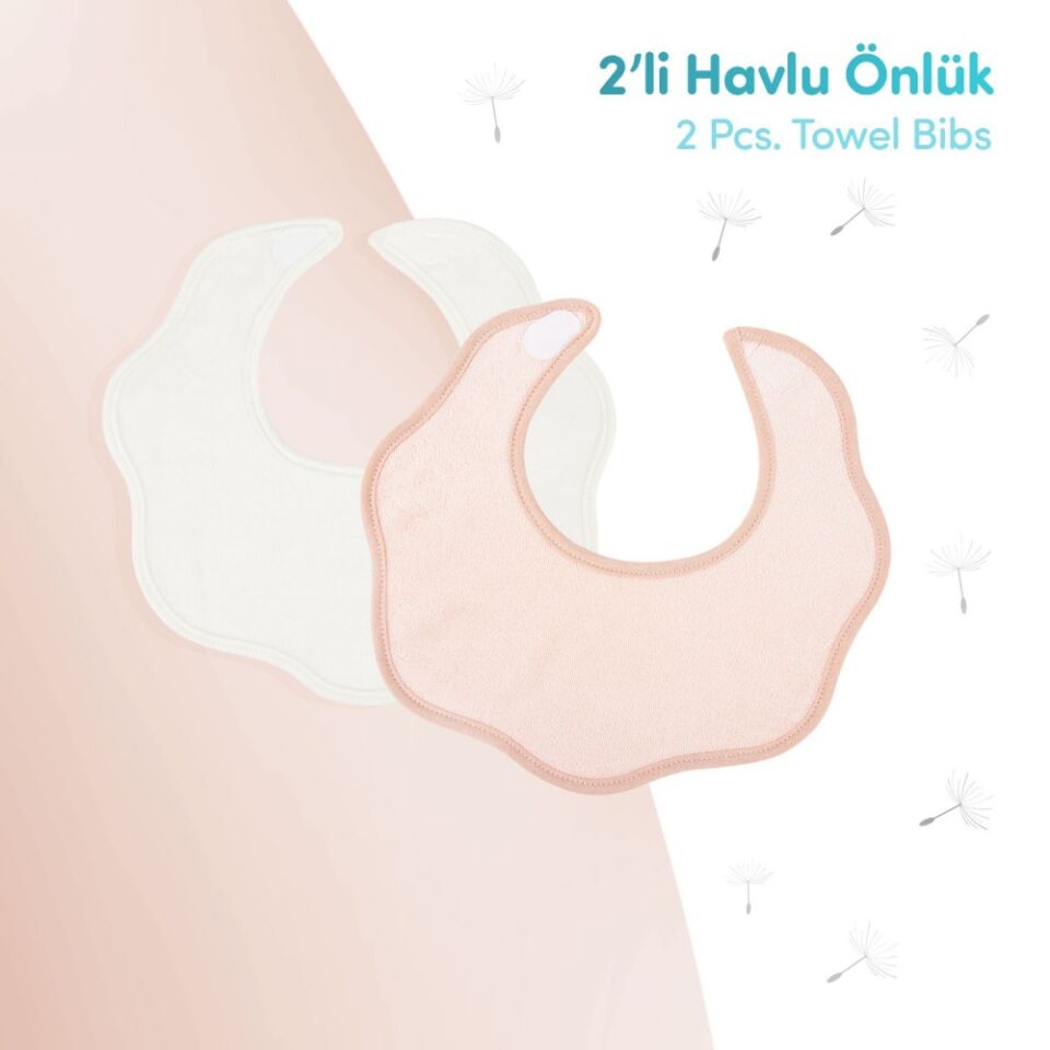 Sevi Bebe 2'li Havlu Önlük Pembe 35-2