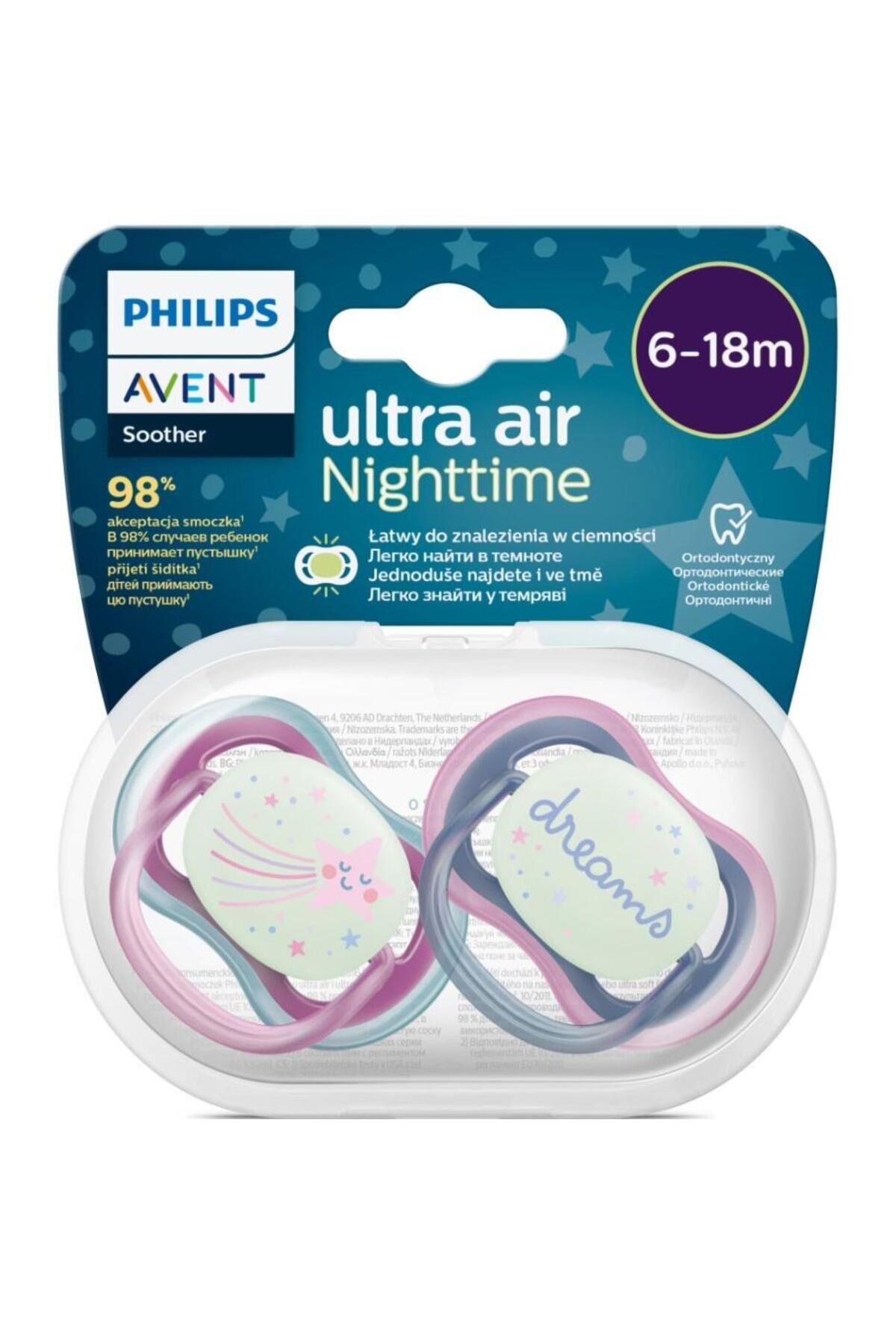 Nessiworld Philips Avent Ultra Air Gece Emzik 6-18 Ay Kız