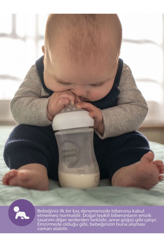 Philips Avent Scy906/01 Natural Response Doğal Tepkili Pp Biberon, 330ml, 3 Ay - Cam Değildir