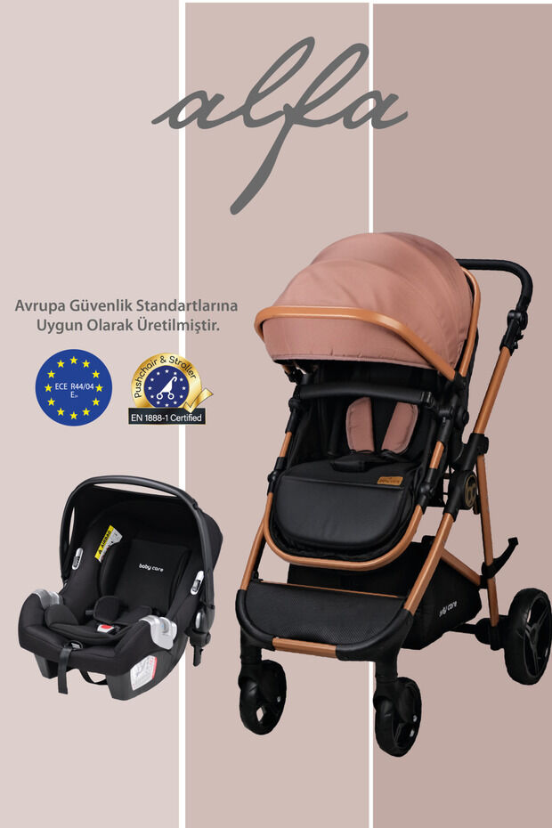 Baby Care Bc-370 Alfa Travel Sistem Bebek Arabas Bej