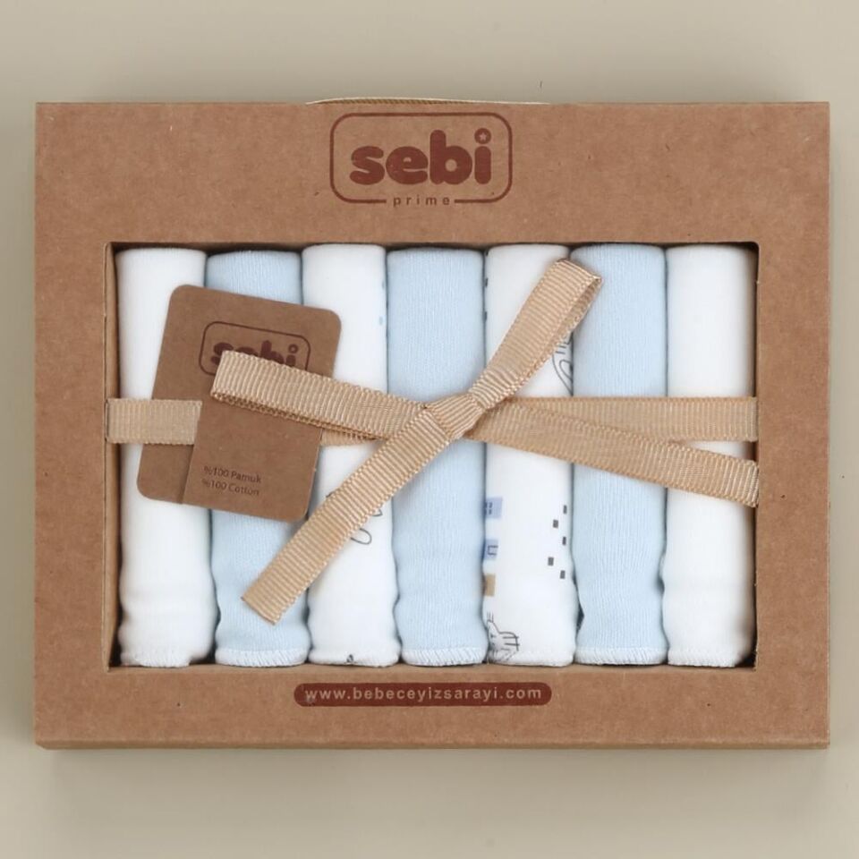 Sebi Bebe Müslin Bebek Ağız Mendili 7'li Karma Renk