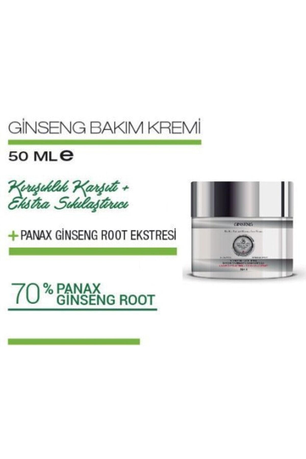 Ekstra Güçlü Ginseng Bakım Kremi 50 ml
