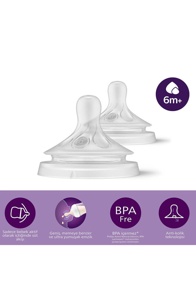 Philips Avent Doğal Tepkili Natural Response 2li Biberon Emziği 6No 6+ Ay